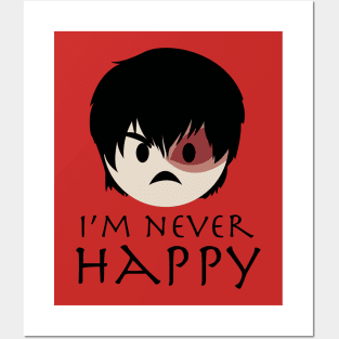 Prince Zuko Angry Emoji 3 "I'm Never Happy" Posters and Art